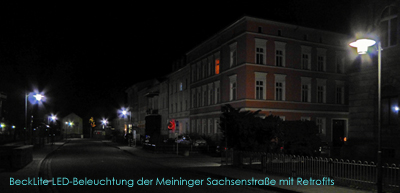 BeckLite LED-Beleuchtung der Meininger Sachsenstraße mit Retrofits
